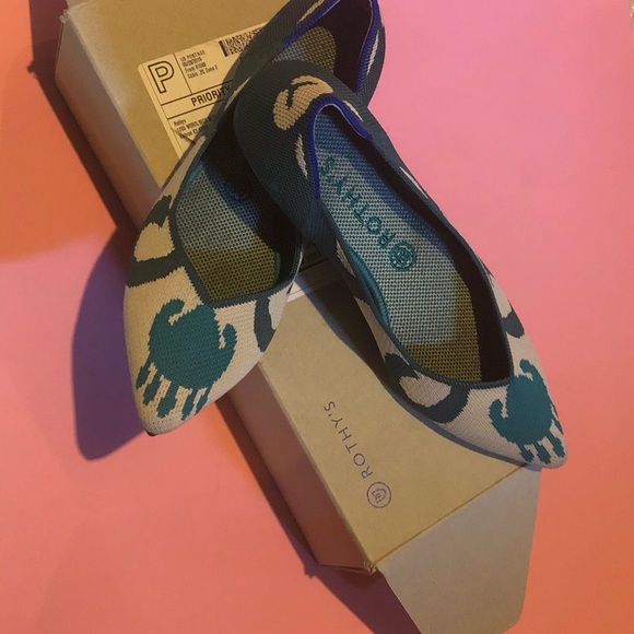 Rothy's Shoes - ROTHYS Moroccan Green pointed toe flats